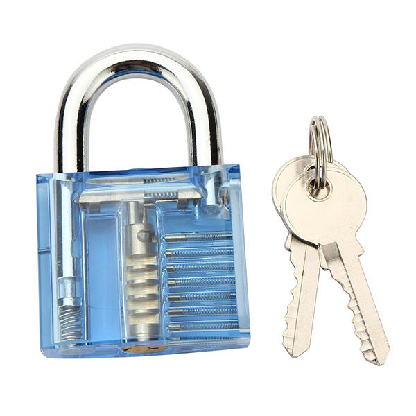 DANIU 12pcs Unlocking Lock Pick Set Key Extractor Tool with Blue Practice Padlock Lock Pick Tools