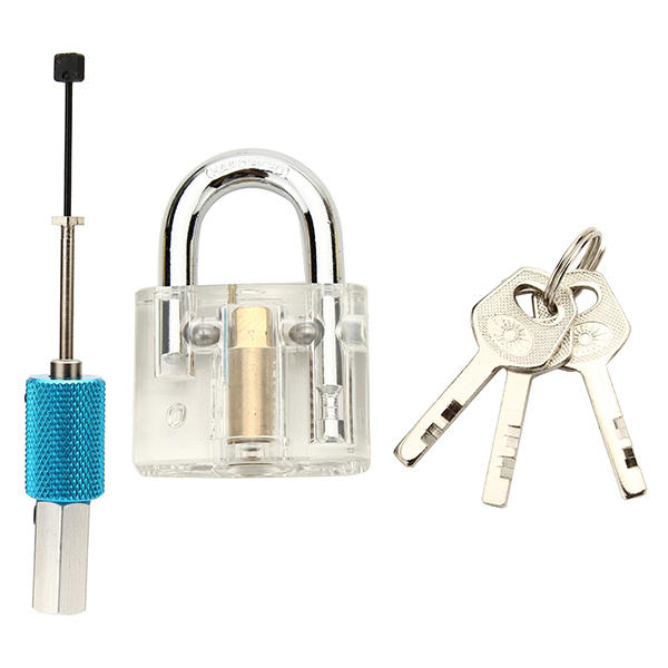 DANIU Disc Type Transparent Padlock with Disc Detainer Locksmith Tools Locksmith Training Skill Set