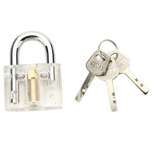 Disc Type Padlock with Disc Detainer Lock Pick Bump Key Tool Locksmith Training Skill Tools Set