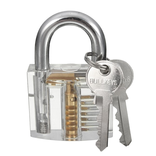 DANIU 24pcs Single Hook Lock Pick Set with 1Pc Transparent Lock Locksmith Practice Training Skill Set