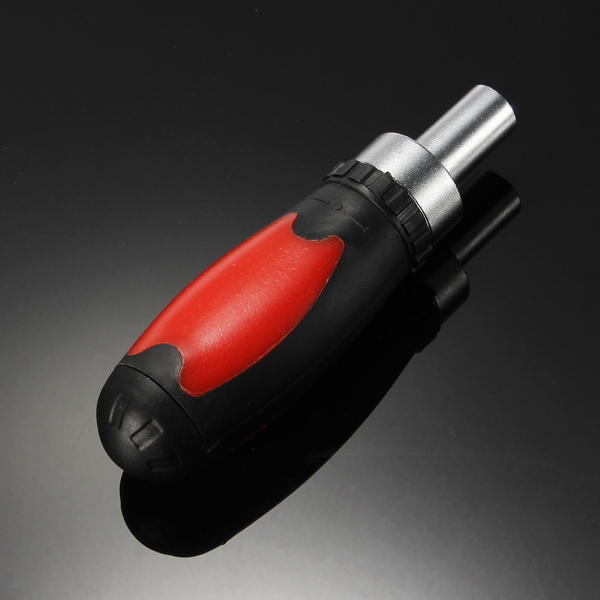 1/4 Inch Red Screwdriver Handle with 10Pcs Screwdriver Bits
