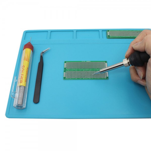 28x20cm Heat Insulation Silicone Pad Electrical BGA Soldering Repair Station Maintenance Platform with 20 cm Scale Ruler