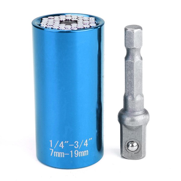7-19MM Universal Socket Adapter Wrench Sleeve with Power Drill Adapter Tool