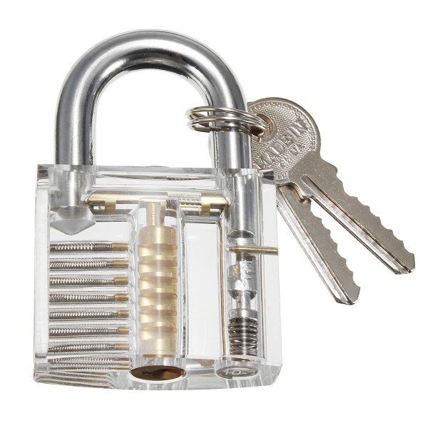 26Pcs Padlock Locksmith Training Starter Practice Kit Lock Unlocking Pick Tool