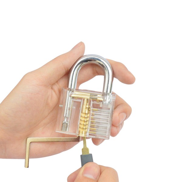 26Pcs Padlock Locksmith Training Starter Practice Kit Lock Unlocking Pick Tool