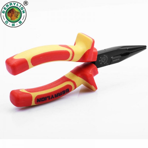 BERRYLION 6Inch 8Inch  Insulated Long Nose Pliers 1000V High Voltage Electrician Crimping Tool For Wire Cutters Hand Tools