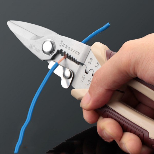 LIJIAN 3 in 1 Cable Crimping Wire Stripper Crimping Tool Plier Electric Scissor Cutter Electrician
