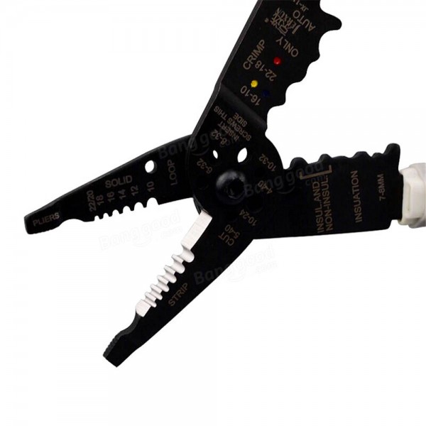 JERXUN JX-1123 8 Inch Multifunctional Wire Stripper Plier Rachet Crimping Tool 22AWG-10AWG