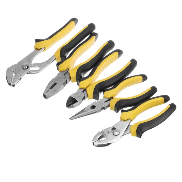 5Pcs Mini Diagonal Nose Pliers Soft Handle Tool Kit Jewelry Beading Wire Cutter